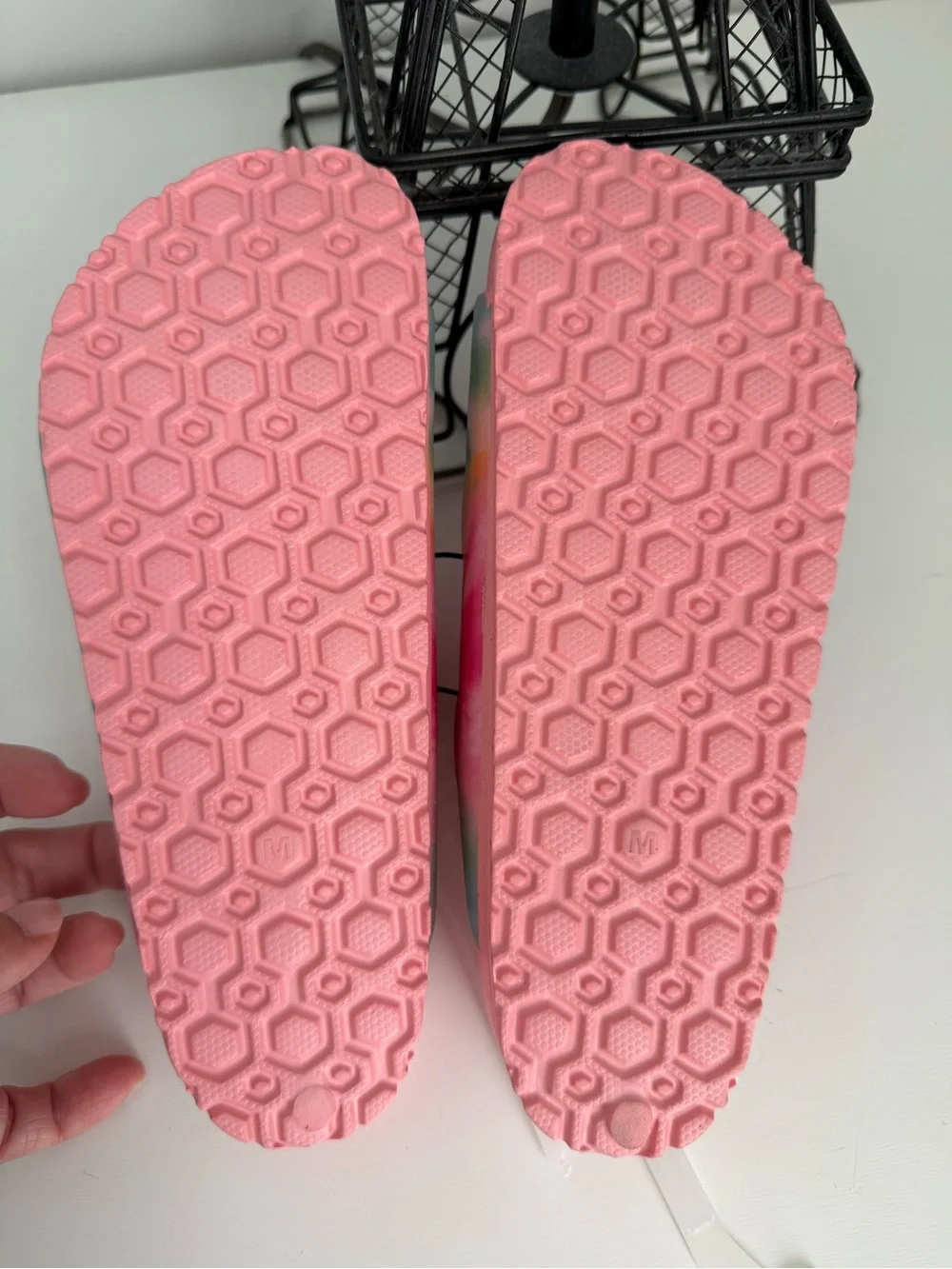 West Loop Kids' Pink Tie-Dye Slide Sandals